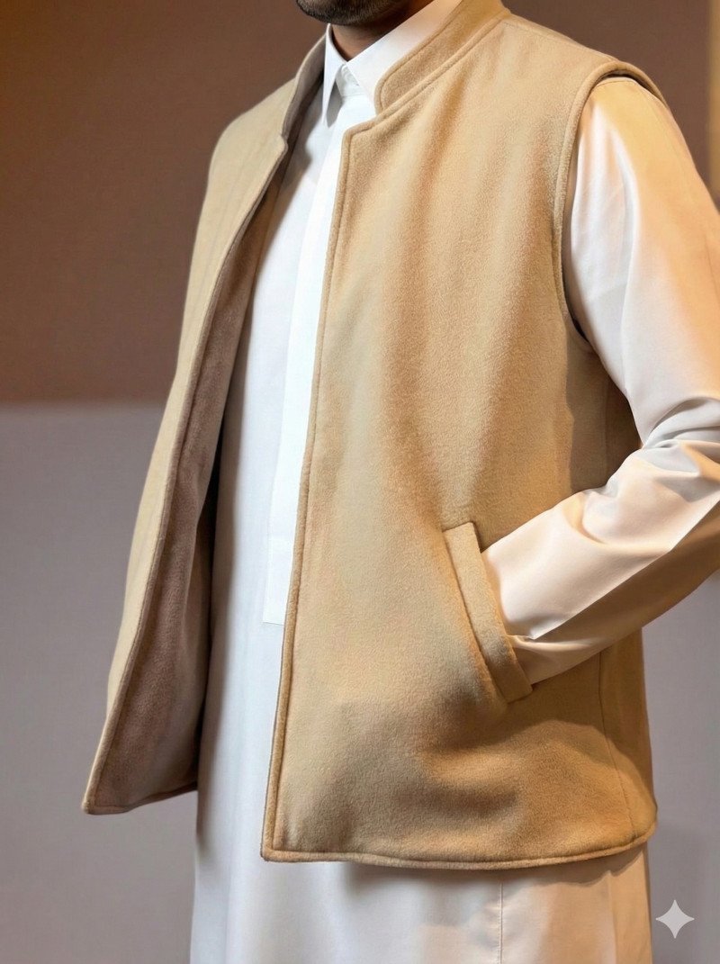 Sudairi Double Face - Beige + brown