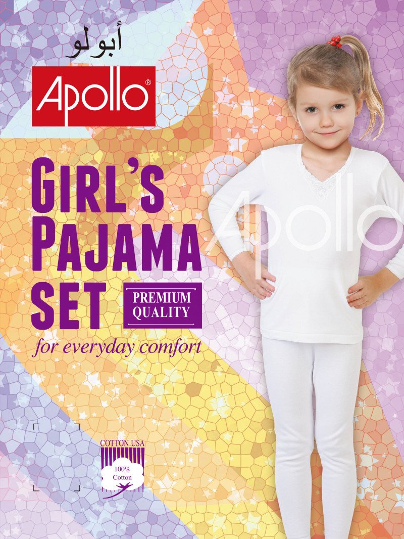 Girls Pajama Set Plain