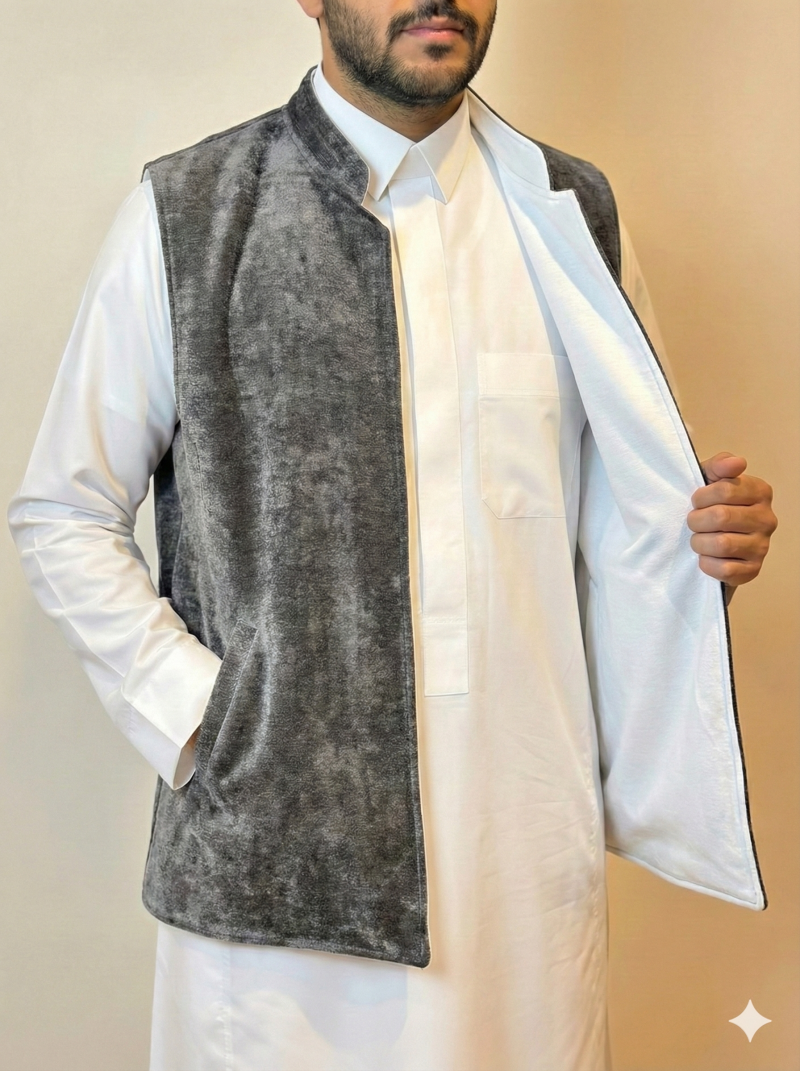 Sudairi Double Face - Gray + White